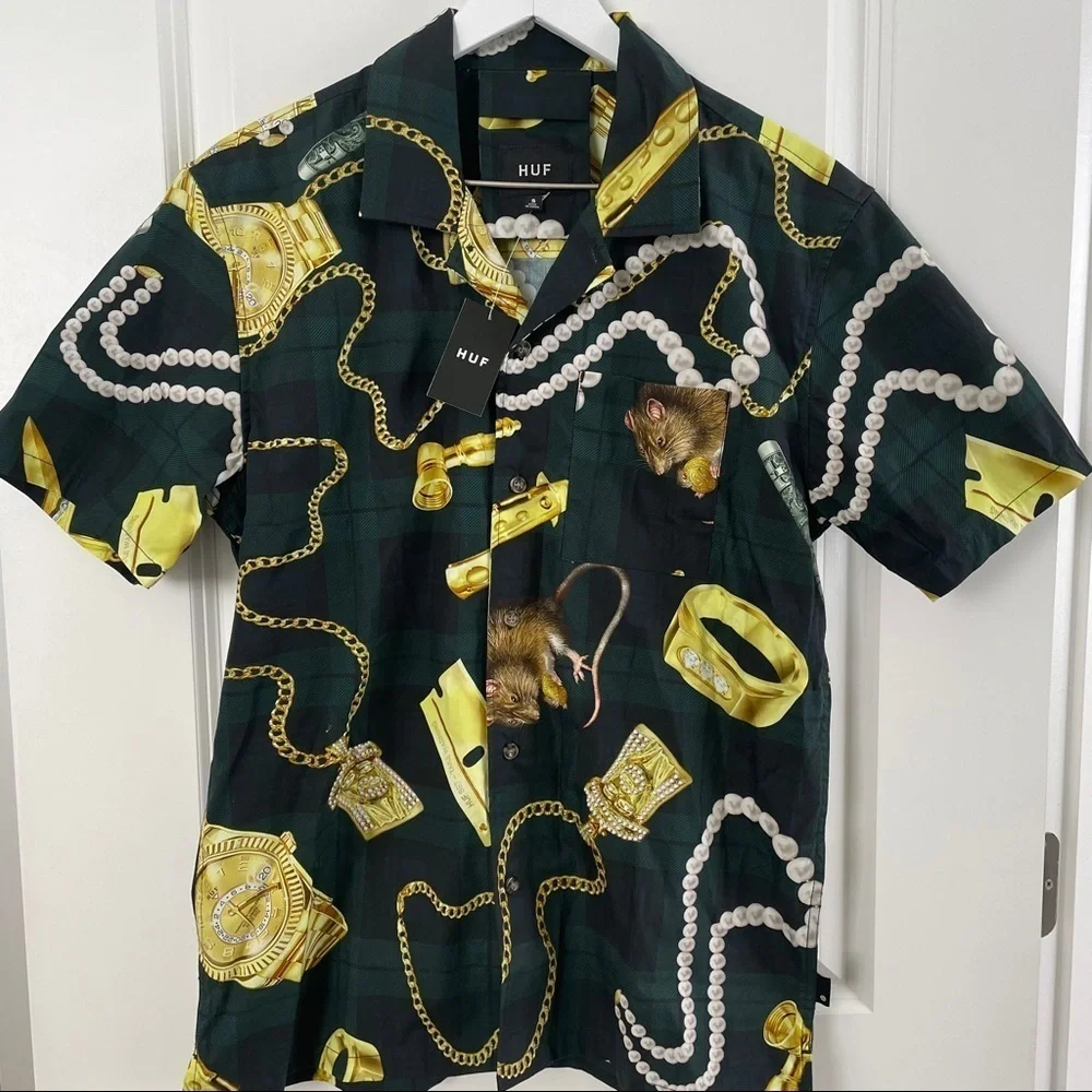 HUF Men’s Button Down Shirt Size S